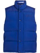 Burberry Embroidered Archive Logo Down-filled Gilet - Blue