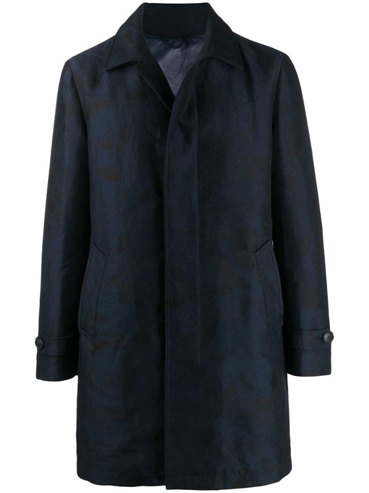 Etro Jacquard Trench Coat - Blue