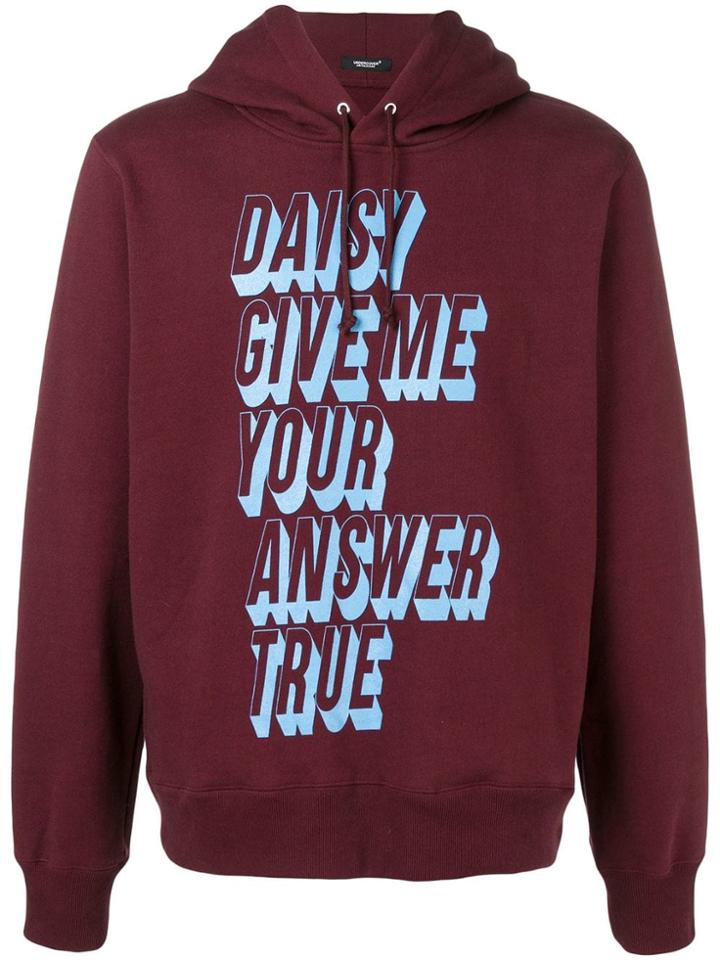 Undercover Daisy Print Hoodie - Red