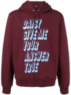 Undercover Daisy Print Hoodie - Red
