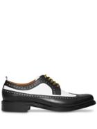 Burberry Brogue Detail Two-tone Leather Derby Shoes - Black