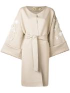 Loulou Embellished Coat - Nude & Neutrals