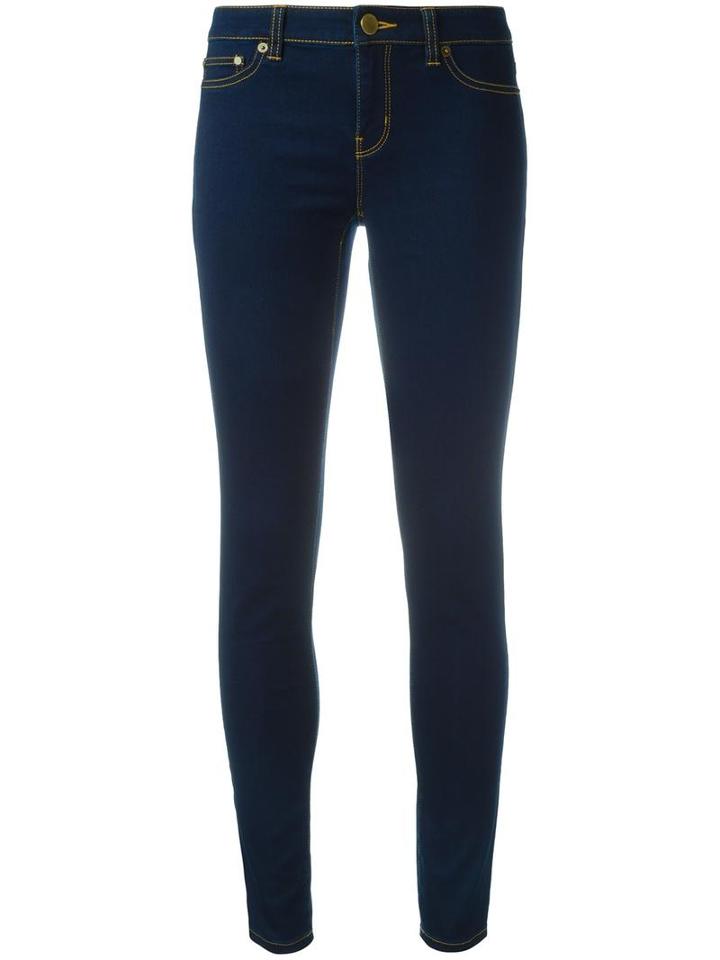 Michael Michael Kors Jet Set Skinny Jeans, Women's, Size: 2, Blue, Cotton/polyester/spandex/elastane