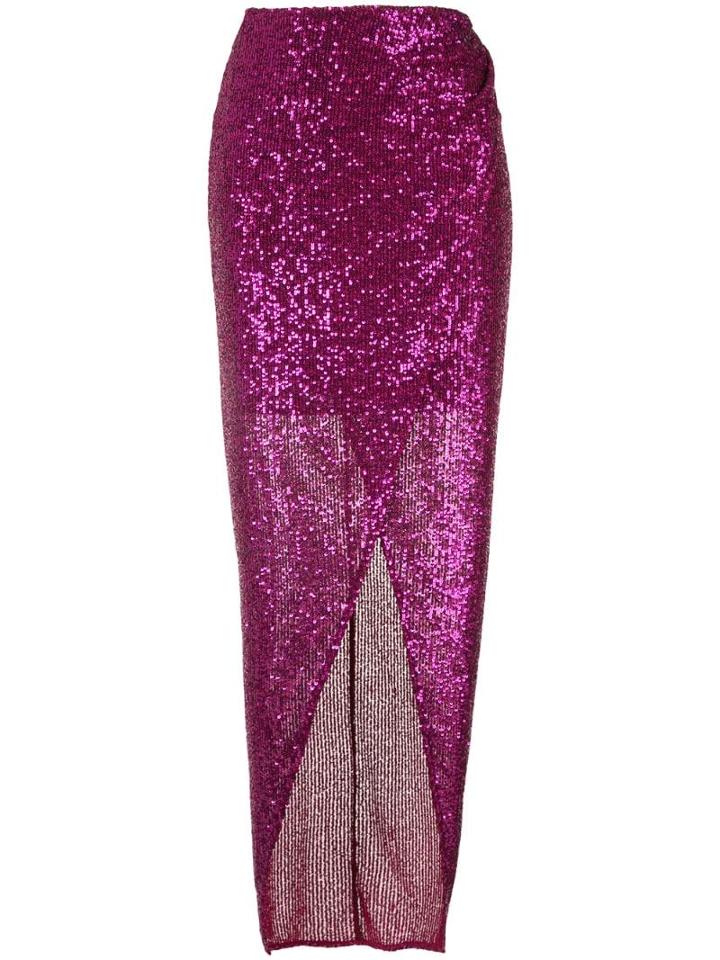 Rachel Gilbert Nancy Front Slit Skirt - Purple