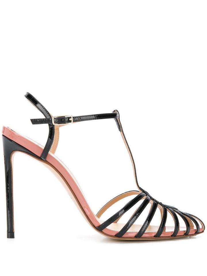 Francesco Russo Heeled Stiletto Sandals - Black