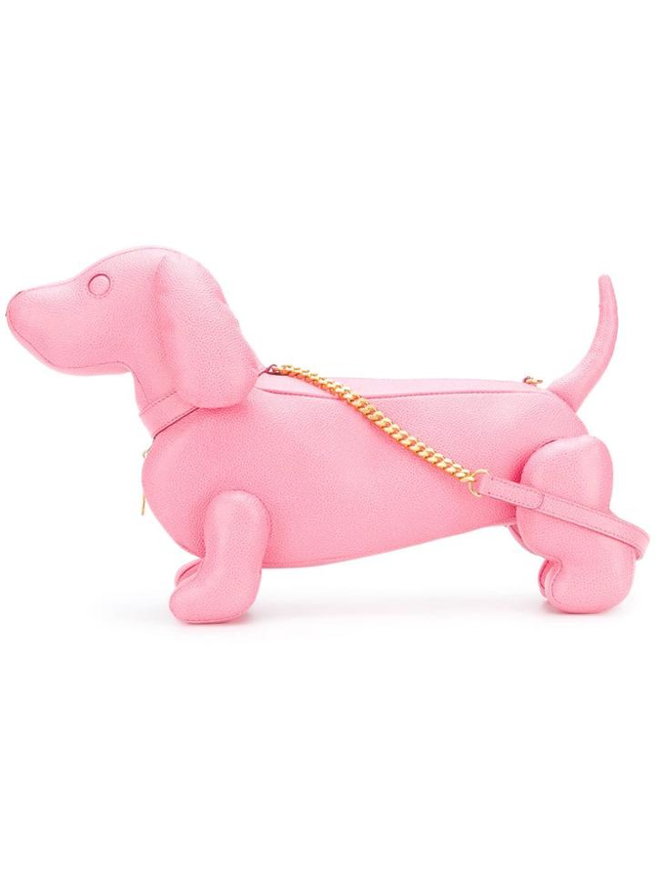Thom Browne Pebbled Leather Mini Hector Bag - Pink