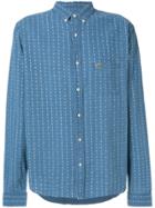 Lacoste Live Micro-pattern Logo Patch Shirt - Blue