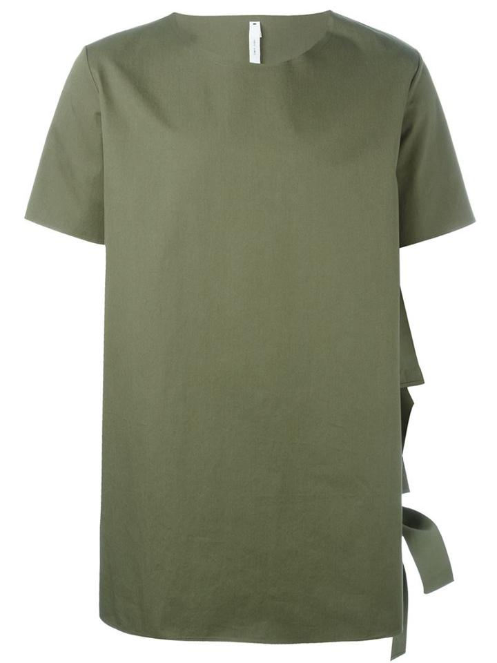 Damir Doma Side Tie T-shirt, Men's, Size: S, Green, Cotton