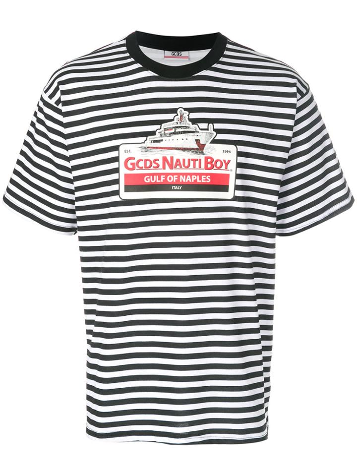 Gcds Striped T-shirt - Black