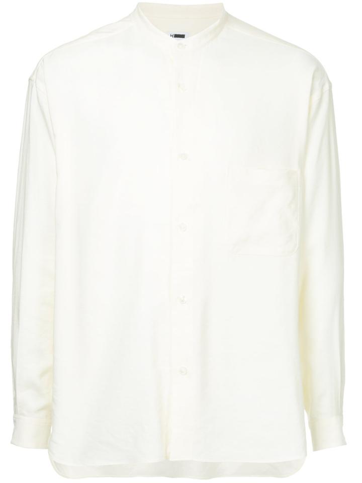 H Beauty & Youth Mandarin Collar Shirt - White