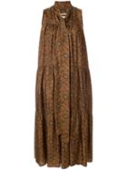 Uma Wang Pussy Bow Dress - Brown