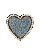 Yves Salomon Meteo Embellished Heart Brooch - Blue