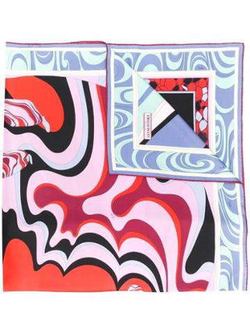 Emilio Pucci Mirei Print Contrast Foulard - Pink