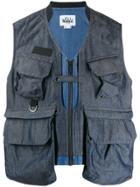 Woolrich Cropped Waistcoat - Blue