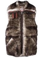 Coach Sleeveless Strappy Coat, Women's, Size: Small, Brown, Sheep Skin/shearling/cupro/polyester/leather
