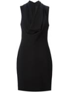 Gareth Pugh Cowl Neck Dress, Women's, Size: 38, Black, Polyester/silk/cotton