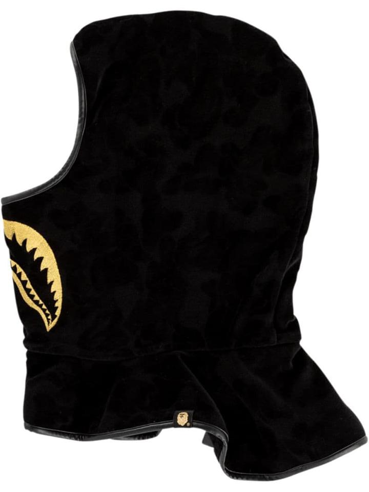 Bape Solid Camo Shark Balaclava - Black
