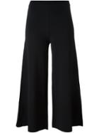 Theory Flared Cropped Trousers - Black