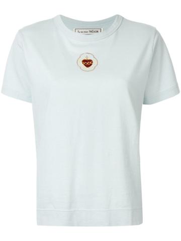 Tu Es Mon Trésor Heart T-shirt - Blue