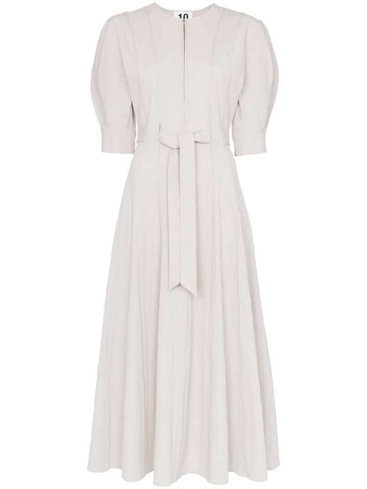 Ten Pieces X Rude Puff Sleeve Midi Dress - Grey