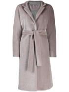 Herno Belted Wrap Overcoat - Grey