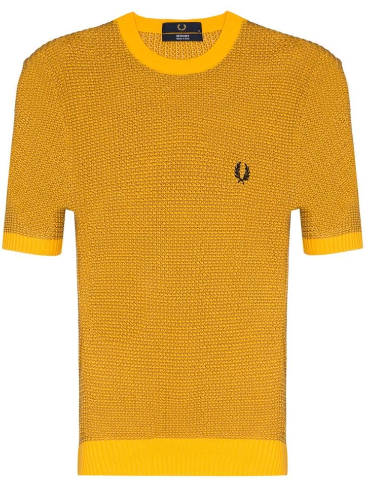 Fred Perry Crew Knit T-shirt - Yellow