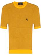 Fred Perry Crew Knit T-shirt - Yellow