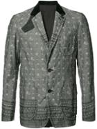 Sacai - Patterned Jacket - Men - Cotton/cupro - 4, Grey, Cotton/cupro