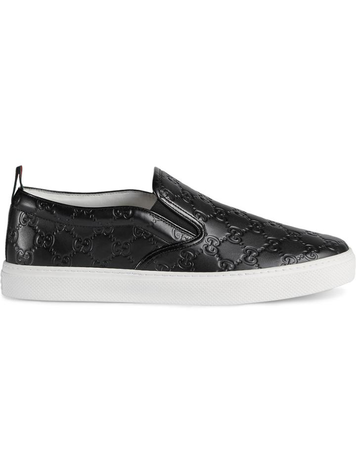 Gucci Gucci Signature Slip-on Sneakers - Black