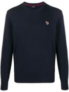 Ps Paul Smith Embroidered Zebra Jumper - Blue