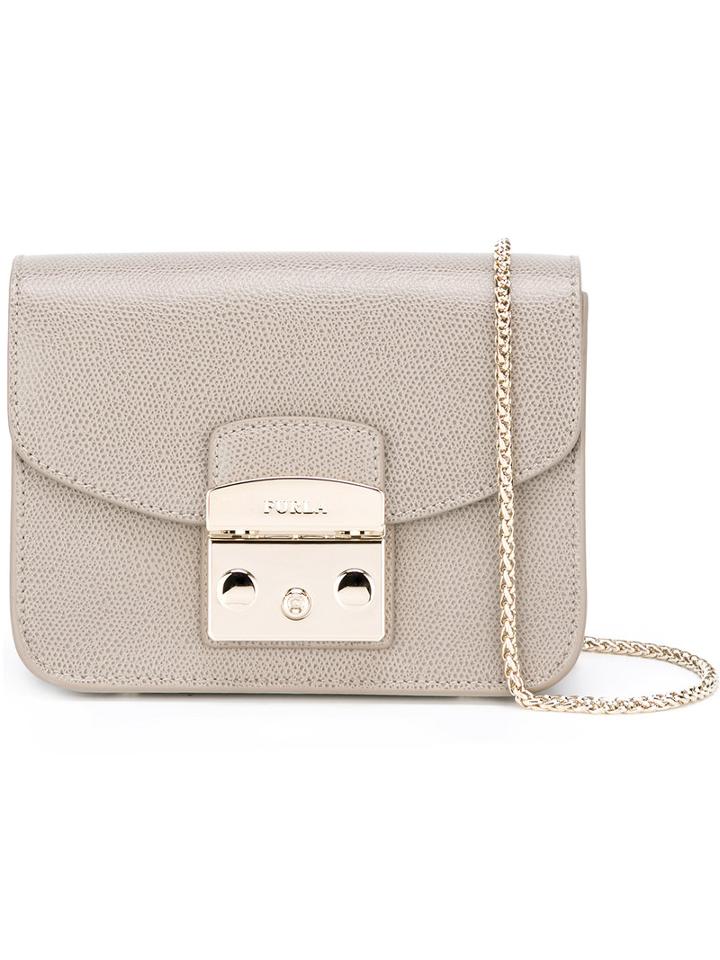 Furla Chain Strap Shoulder Bag, Women's, Nude/neutrals, Leather
