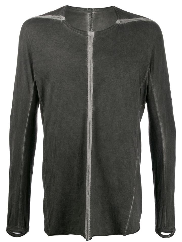Isaac Sellam Experience Burnout Long Sleeve T-shirt - Grey