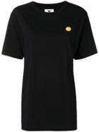 Wood Wood Embroidered Logo Short Sleeved T-shirt - Black
