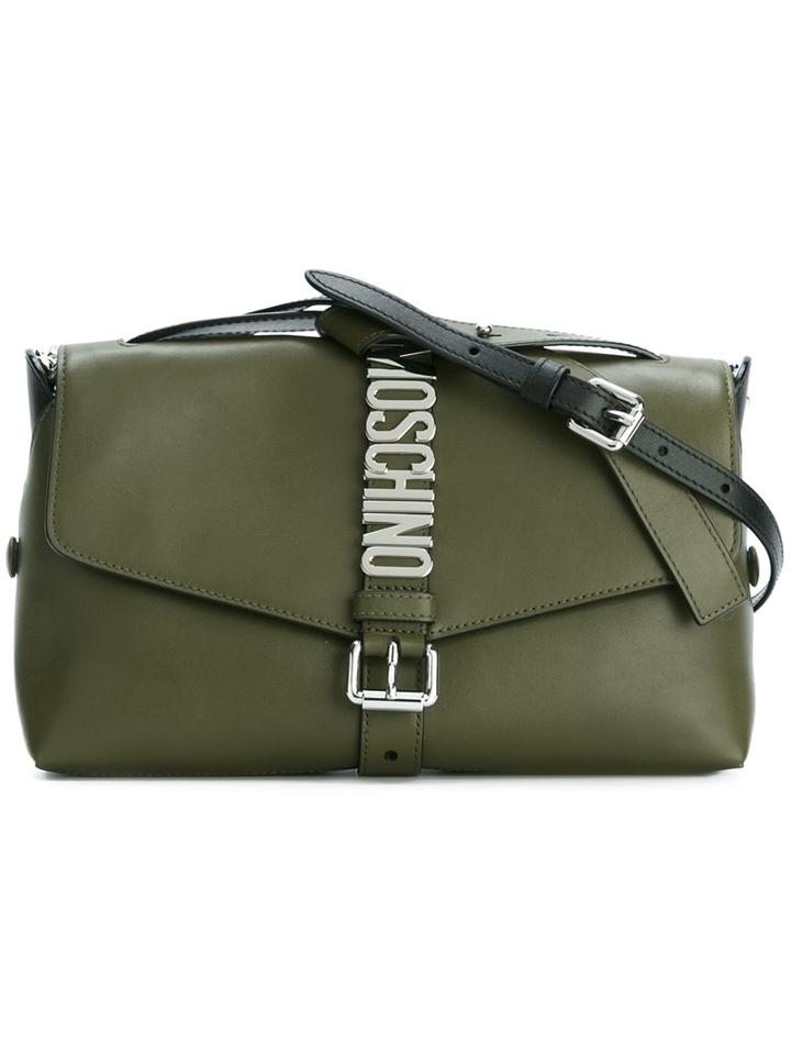 Moschino Logo Buckle Satchel
