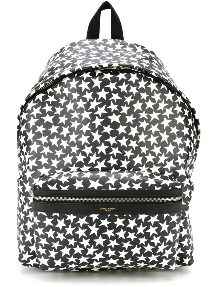 Saint Laurent Hunting Backpack, Black, Leather