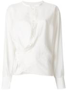 Lemaire Ruched Button Shirt - White