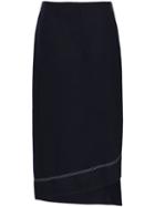 Jil Sander Asymmetric Midi Skirt - Blue