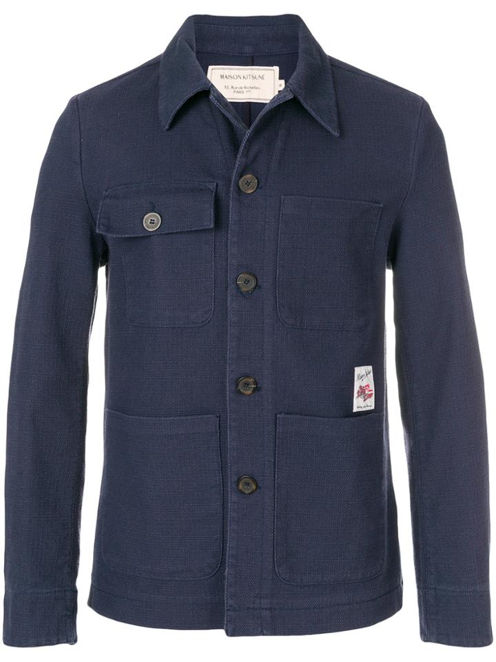 Maison Kitsuné Chest Pocket Shirt Jacket - Blue