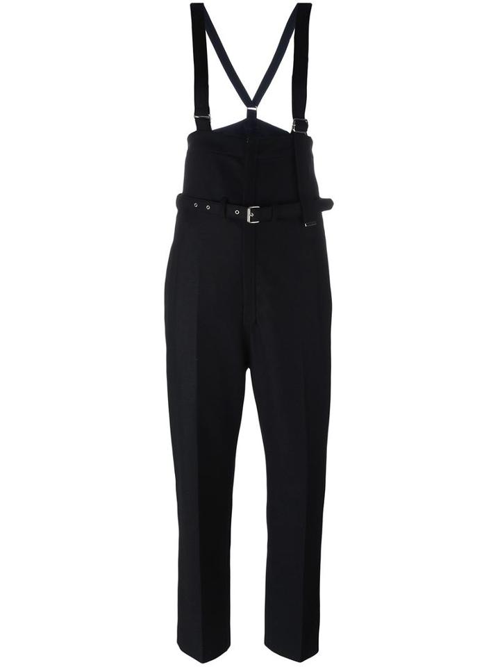 Diesel Black Gold Brace Detail Tailored Trousers, Women's, Size: 40, Wool/polyester