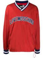 Love Moschino Contrast Logo Jumper - Red
