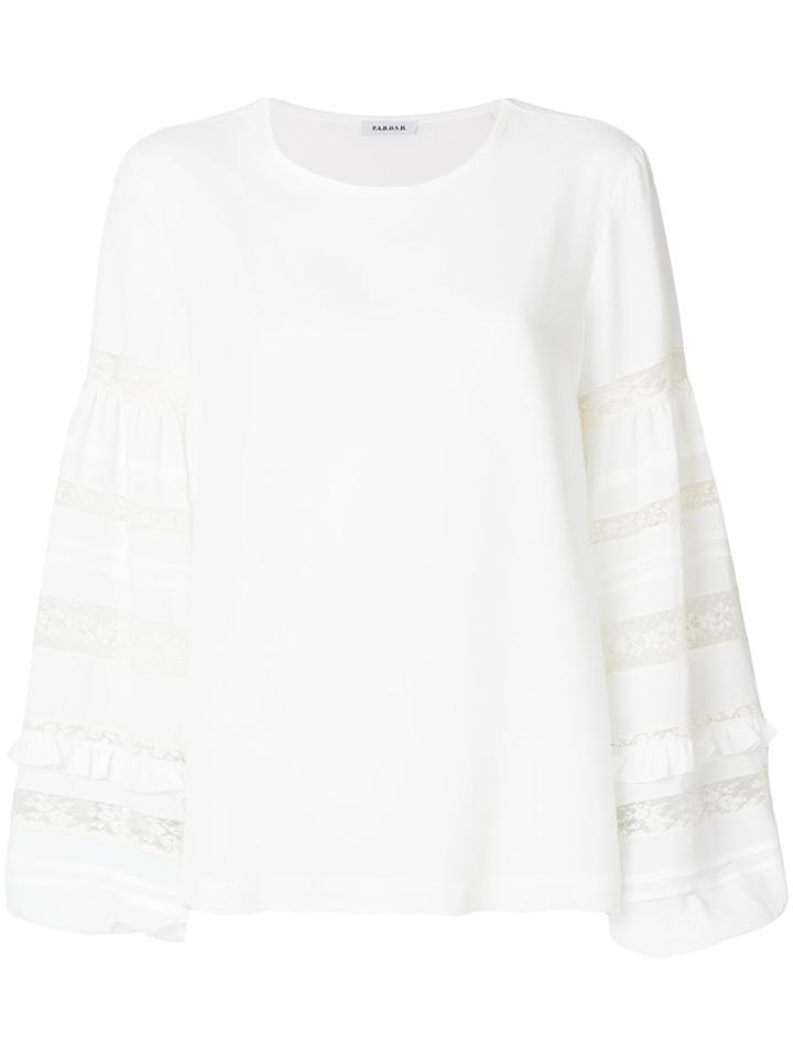 P.a.r.o.s.h. Lace-embroidered Blouse - White