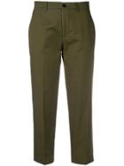 Berwich Cropped Tailored Trousers - Green