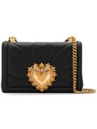 Dolce & Gabbana Medium Devotion Crossbody Bag - Black