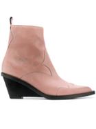Mm6 Maison Margiela Ankle Height Wedge Boot - Pink & Purple