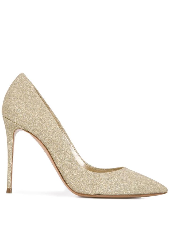 Casadei Glittered Pumps - Gold