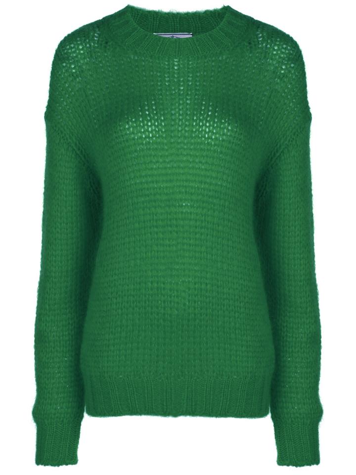 Prada Round Neck Jumper - Green