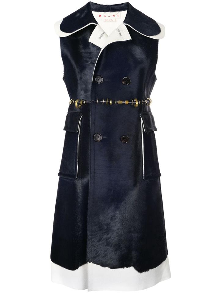 Marni Oversized Collar Vest - Blue