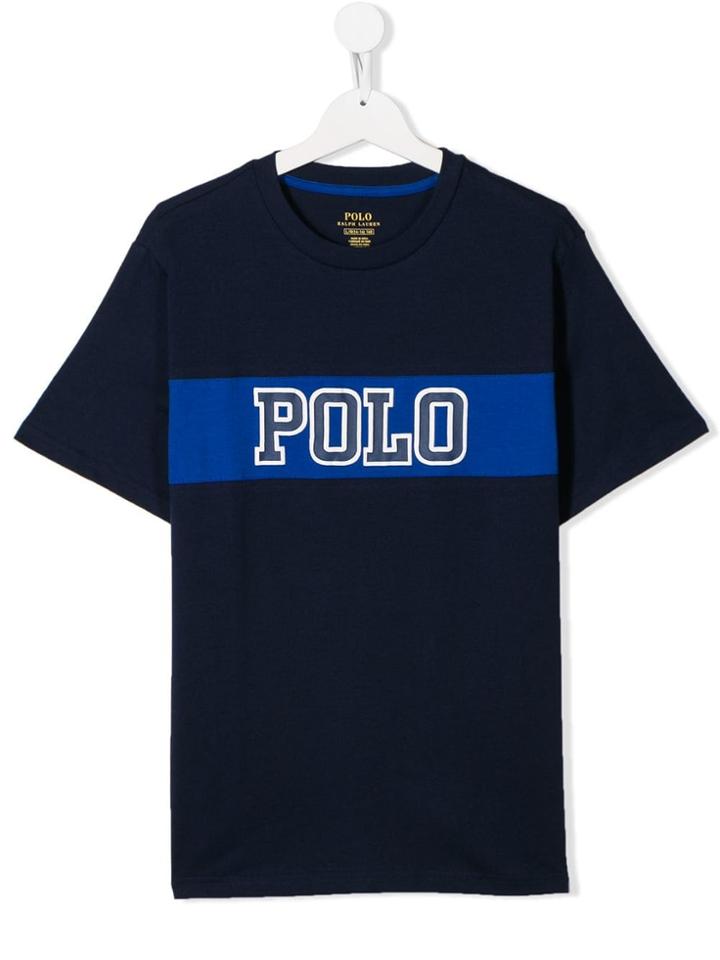 Ralph Lauren Kids Logo Patch T-shirt - Blue