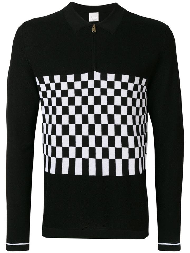 Paul Smith Contrast Print Racing Shirt - Black
