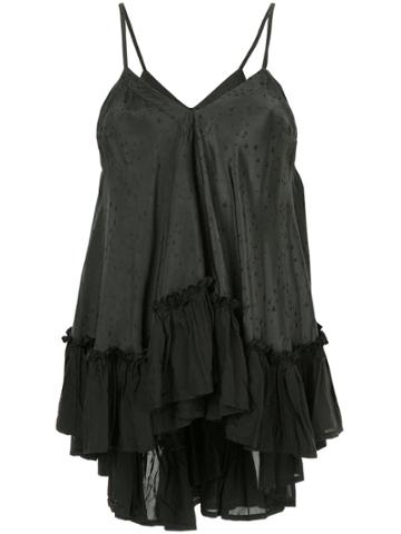 Miyao Star Print Frill Trim Cami - Black